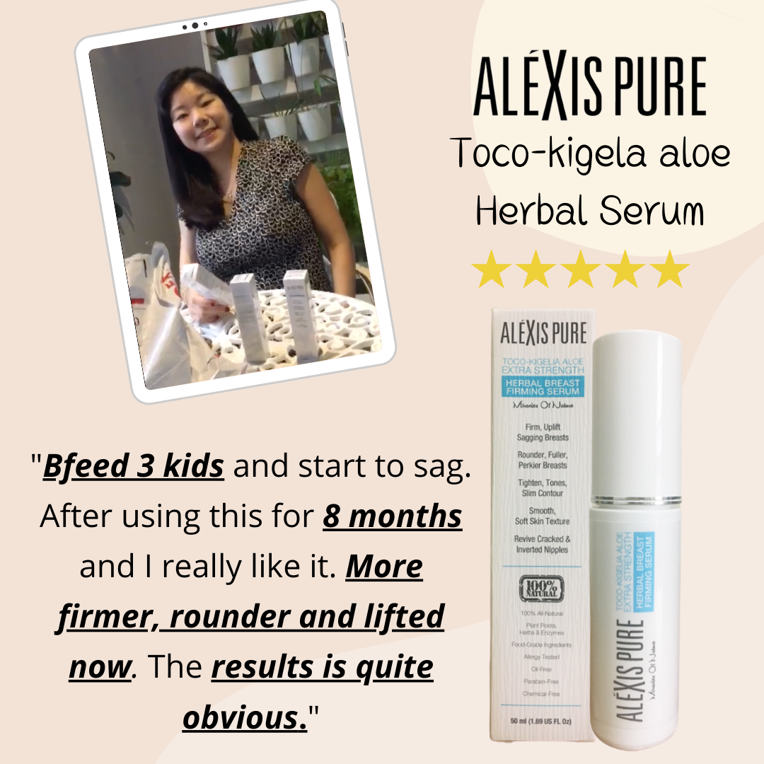 Alexis Pure Toco-Kigelia Aloe Extra Strength Plant Based Breast Firming Serum For Sagging, Drooping, Uneven Out Of Shape Breast - 50ml