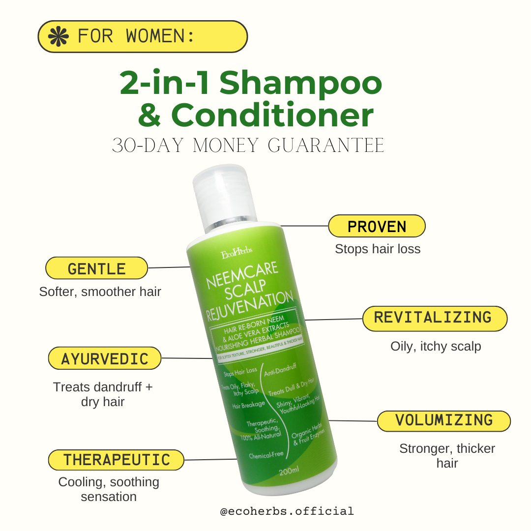 EcoHerbs NeemCare Scalp Rejuvenation Shampoo For Hair Loss, Hair Fall, Thinning Hair (For Women)