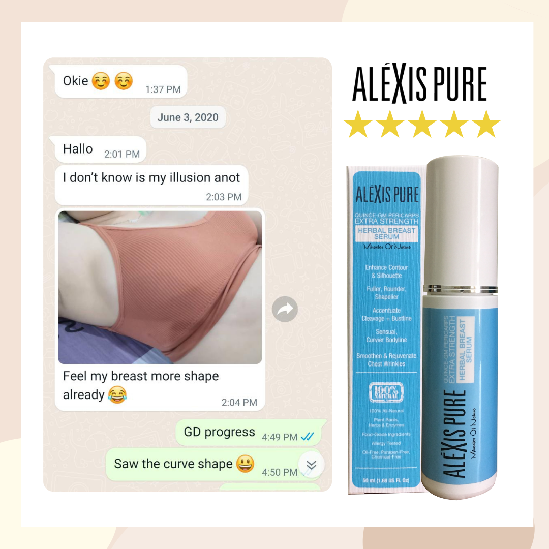 Alexis Pure Quince GM-Pericarps Extra Strength Plant Based Breast Enlargement Serum For Naturally Bigger, Rounder, More Volume, Push-Up Effect - 50ml