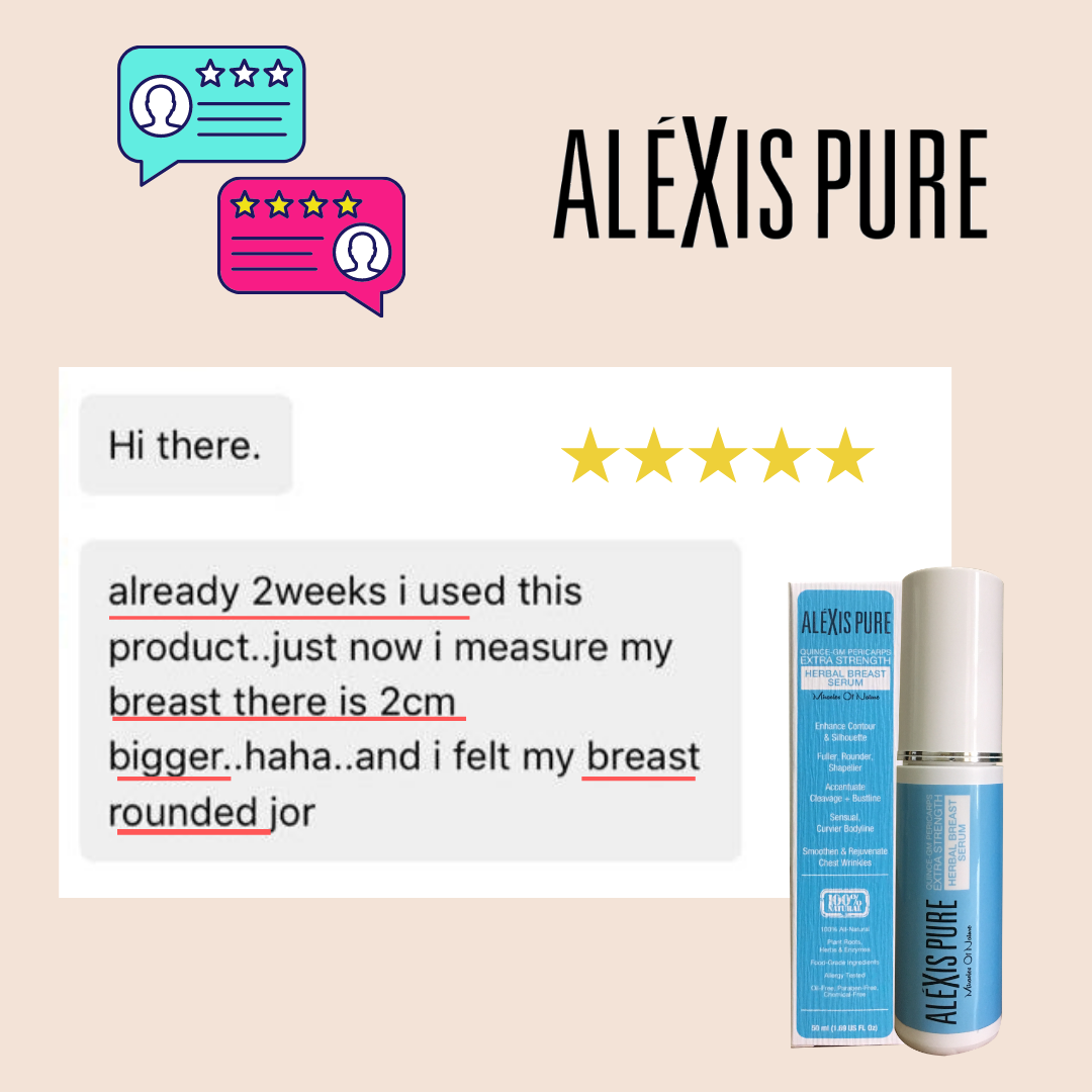 Alexis Pure Quince GM-Pericarps Extra Strength Plant Based Breast Enlargement Serum For Naturally Bigger, Rounder, More Volume, Push-Up Effect - 50ml