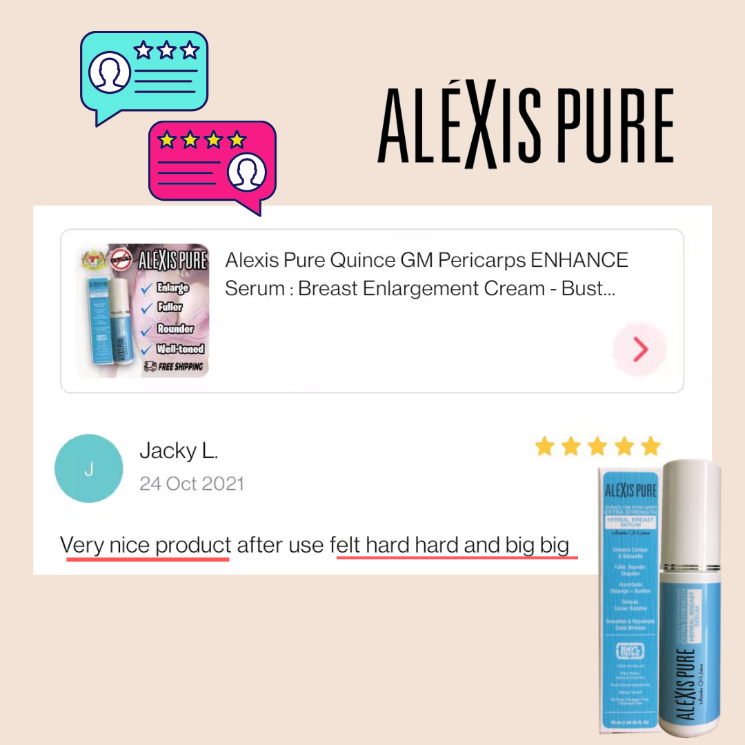 Alexis Pure Quince GM-Pericarps Extra Strength Plant Based Breast Enlargement Serum For Naturally Bigger, Rounder, More Volume, Push-Up Effect - 50ml