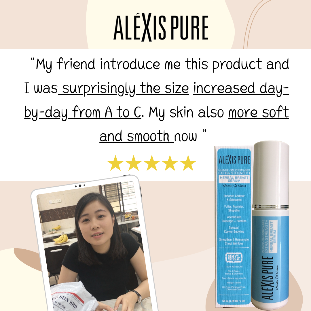 Alexis Pure Quince GM-Pericarps Extra Strength Plant Based Breast Enlargement Serum For Naturally Bigger, Rounder, More Volume, Push-Up Effect - 50ml