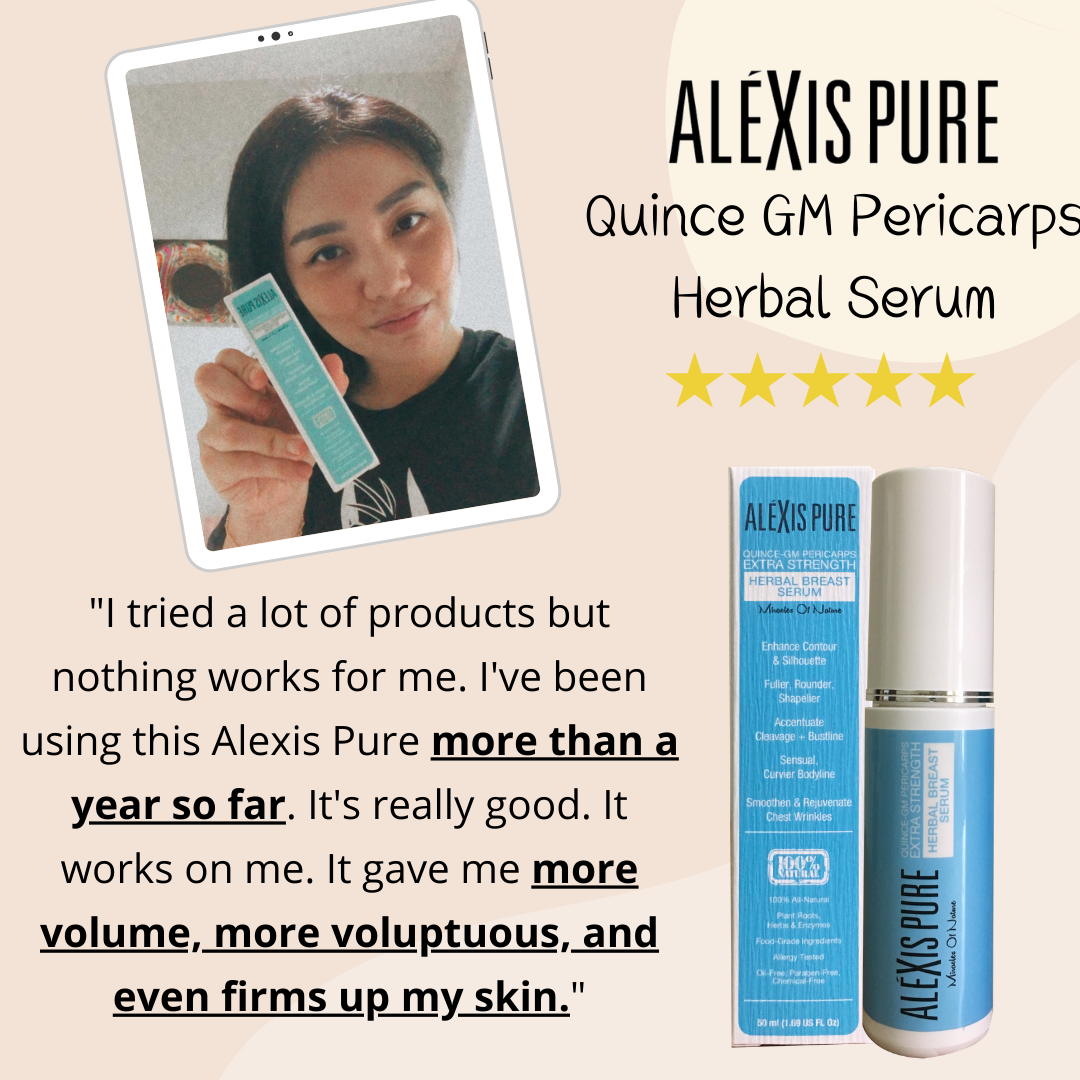 Alexis Pure Quince GM-Pericarps Extra Strength Plant Based Breast Enlargement Serum For Naturally Bigger, Rounder, More Volume, Push-Up Effect - 50ml