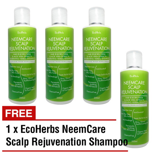 [Buy 3 Free 1] EcoHerbs NeemCare Scalp Rejuvenation Shampoo For Hair Loss, Hair Fall, Thinning Hair (For Women)